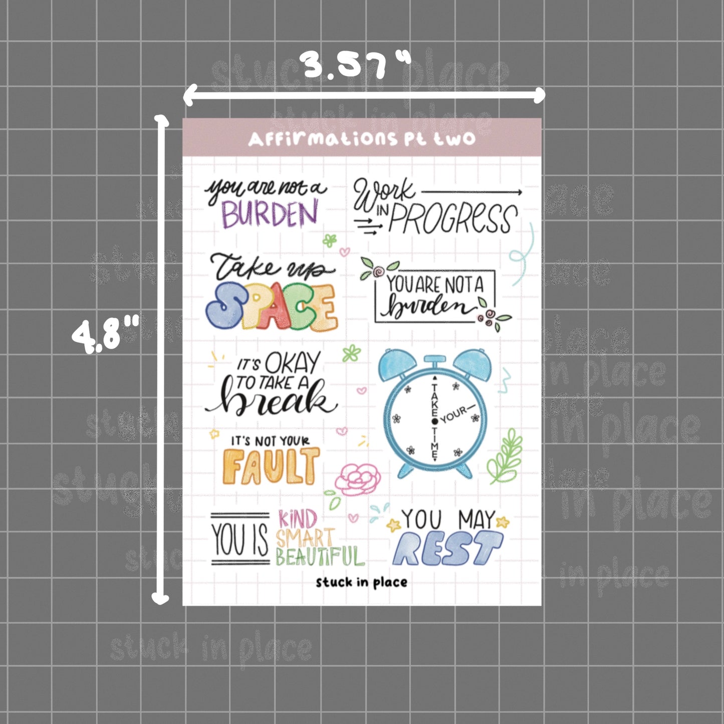 Affirmation Sticker Sheet #2