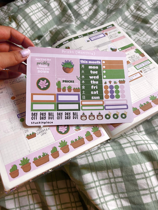 Pricks Hobonichi Techo Cousin Monthly Planner Stickers