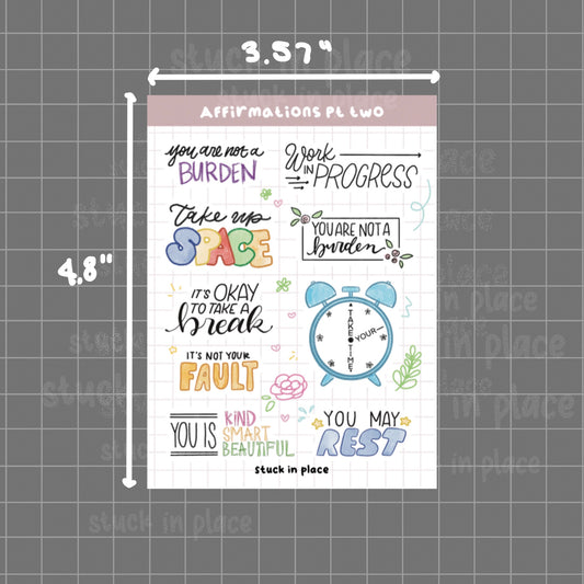 Affirmation Sticker Sheet #2