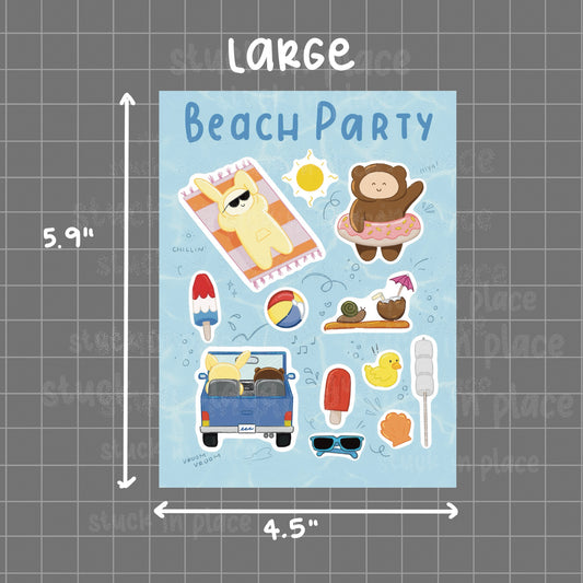 Beach Party Sticker Sheet