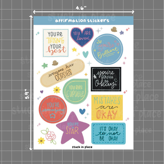 Affirmation Sticker Sheet #1